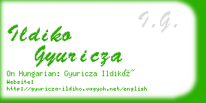 ildiko gyuricza business card